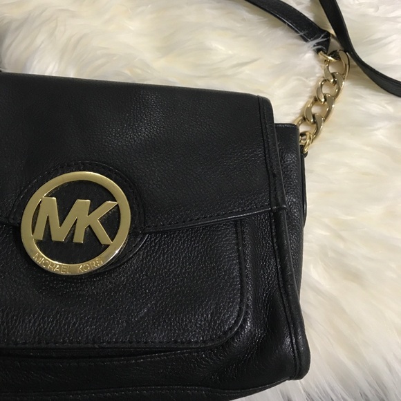 Michael Kors Black Crossbody Bag with Gold Accents - Picture 1 of 8
